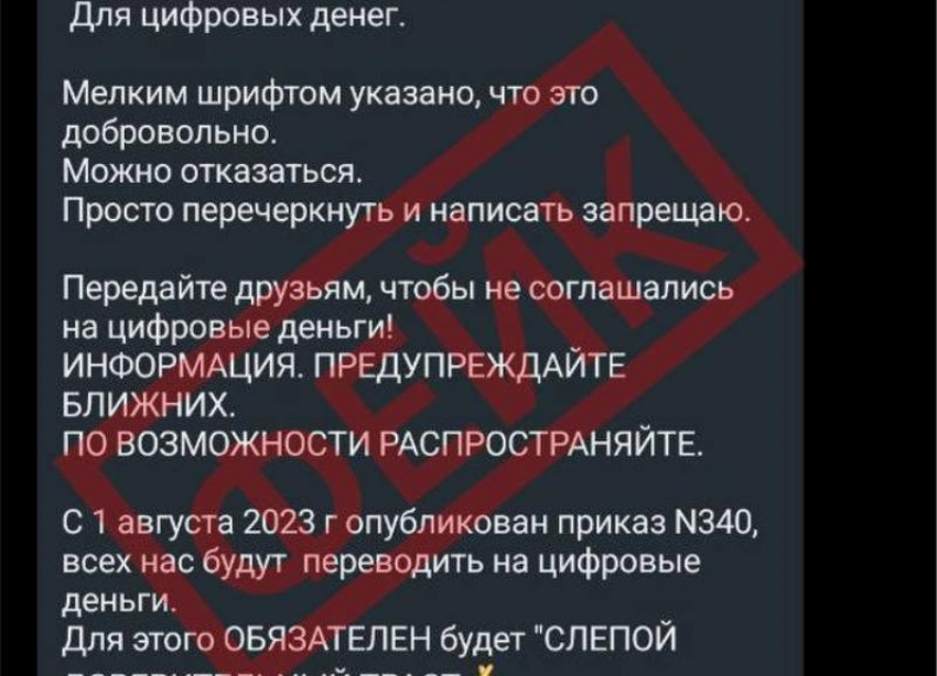 Фейком о принудительном переходе на цифровой рубль пугают жителей Ставрополья в мессенджерах