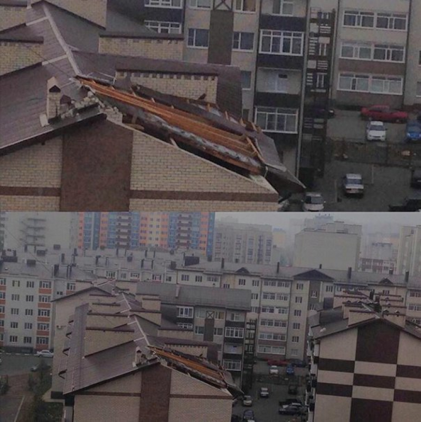 С дома в северо-западном районе Ставрополя снесло крышу