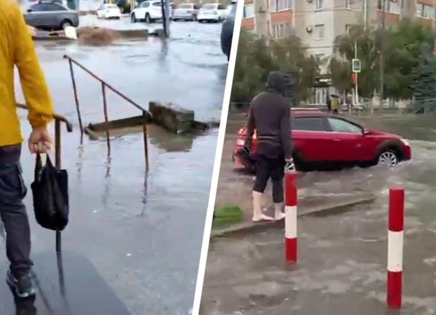 Рынок в воде, а люди без обуви: видео с затопленных улиц Ставрополя показали очевидцы