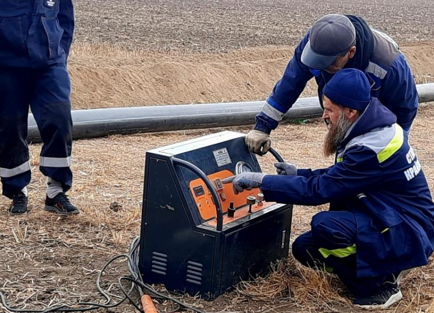 В районе села Саблинское ведется замена 2,5 км подающего водовода