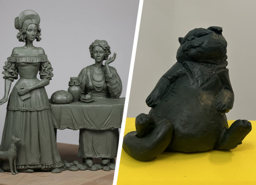 Скульптуры барышни с крестьянкой и бронзовых котов за 154,5 миллиона установят на улице Шаумяна в Ставрополе