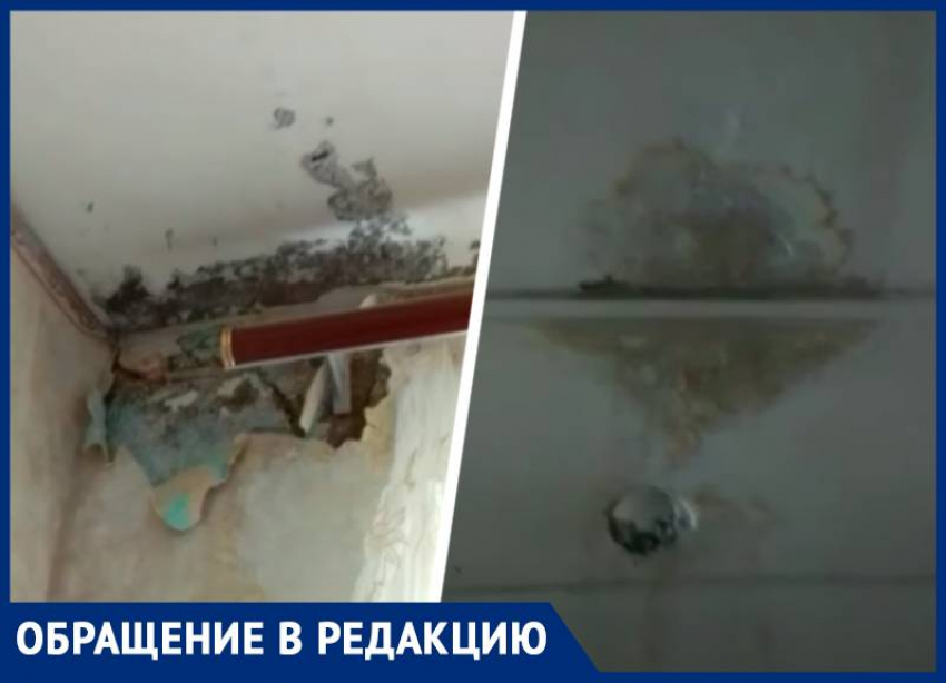 Из-за прохудившейся крыши дождевая вода залилась в щиток в общежитии на Ставрополье