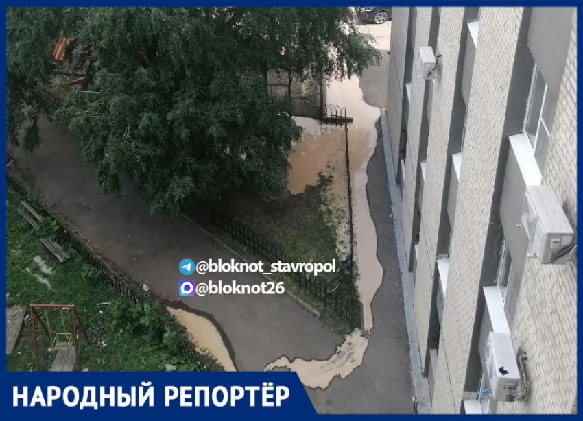 Желтые реки озадачили жителей одного из дворов Ставрополя 