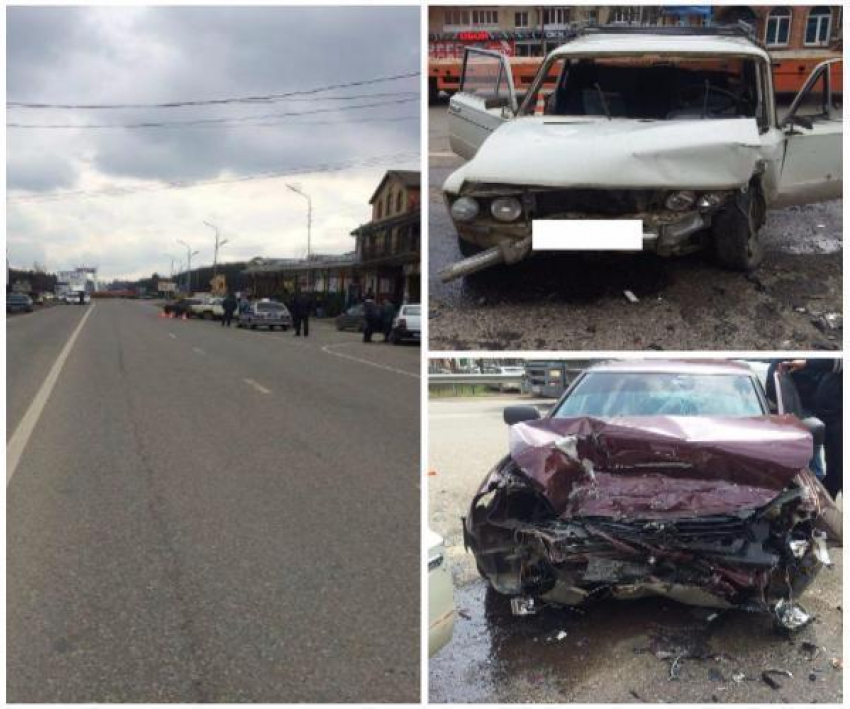 Двое пострадали в аварии из трех автомобилей под Пятигорском