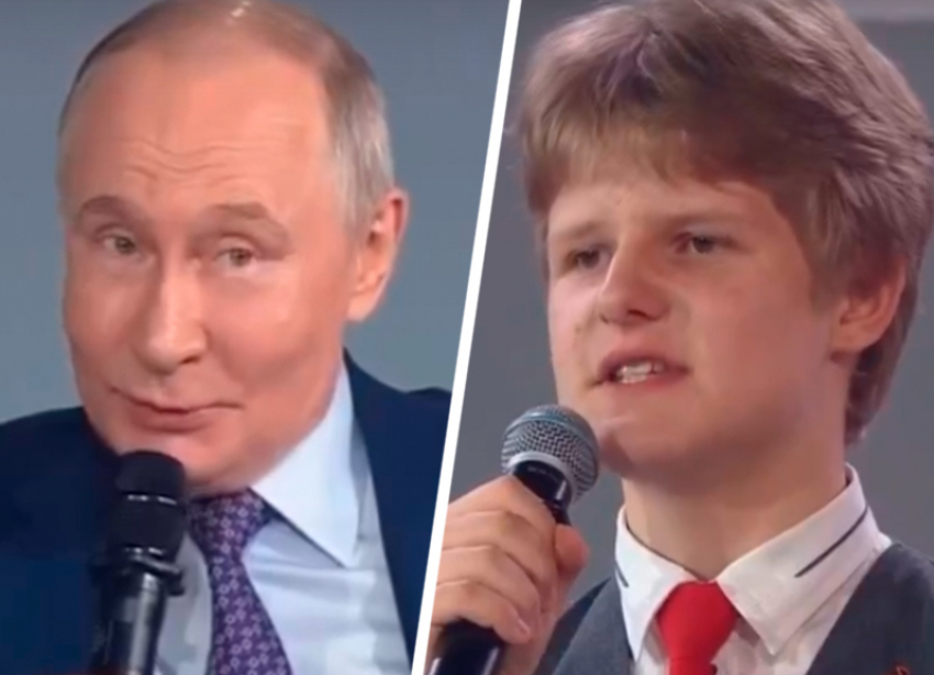 Ставропольский школьник отказался сесть во время разговора с президентом Путиным: видео